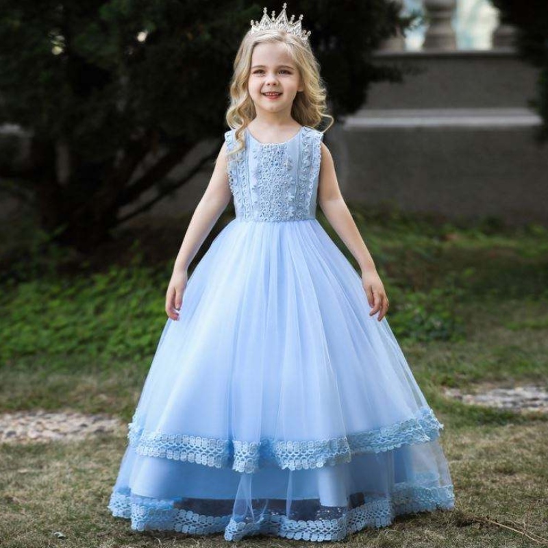 Baige White Kid Long Dress Princess Pageant Prom Ball Dons