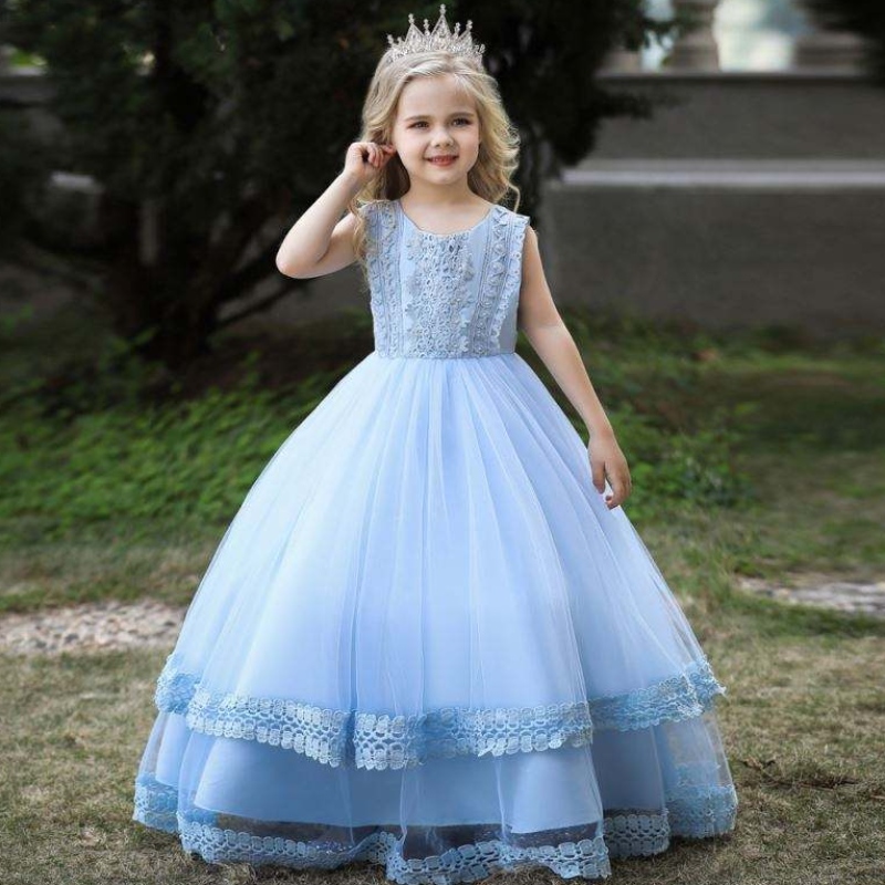 Baige White Kid Long Dress Princess Pageant Prom Ball Dons