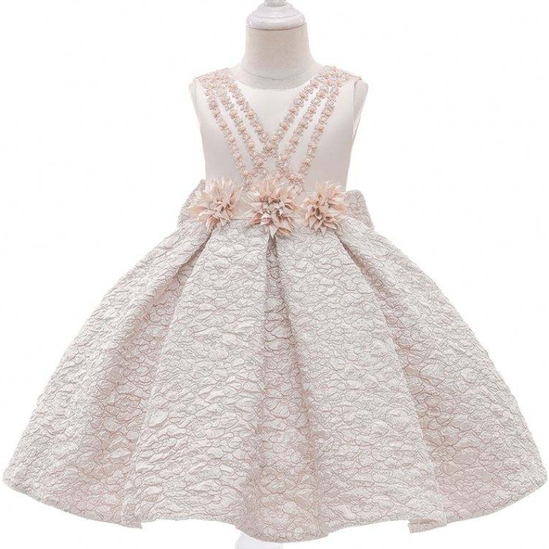 Baige Fashion Girls Pageant Princess Flower Dress Kids Dort Ball Ball Vronts Satin Party Dresses