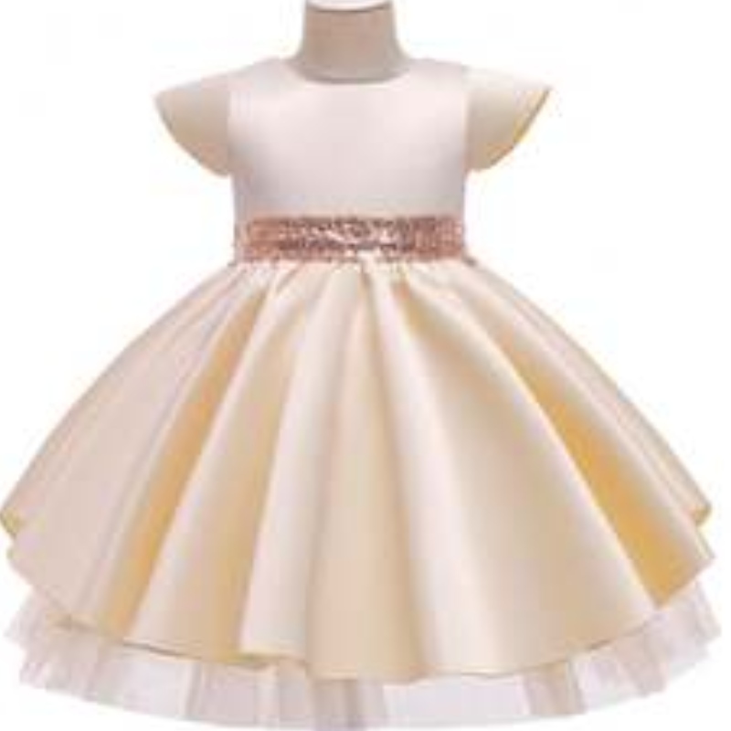 Baige 8 Colors New Girls Bow Lace Princess Dress Summer Summered Birthday Party Wear