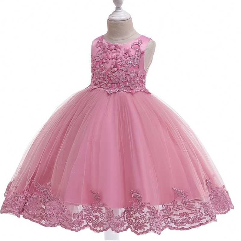 Baige Girl Princess Luxury Dresses Slyveless Party Dress Kids Evening Ball Bally Birthday L5097