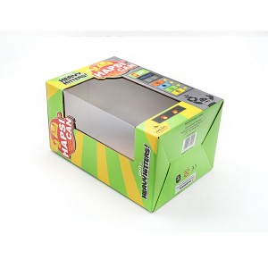 ألعاب إلكترونية مموجة مربع الورق مربع تغليف الطباعة الشفافة تصميم نافذة الراقية مخصصة