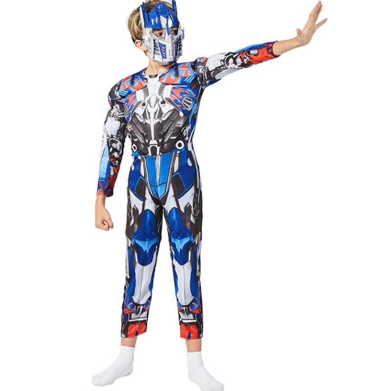 الأولاد Optimus Muscle Robot Prime Vanct Up American Boy Superio Purim Cosplay Alexeen Child Costume