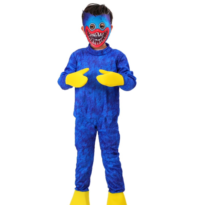 وصول جديد من الخشخاش الساخنة Poppy Costume Halween Blue Poppy Cartoon Hug Gy Wuggys Cosplay Monster Jumpsuit for Kids