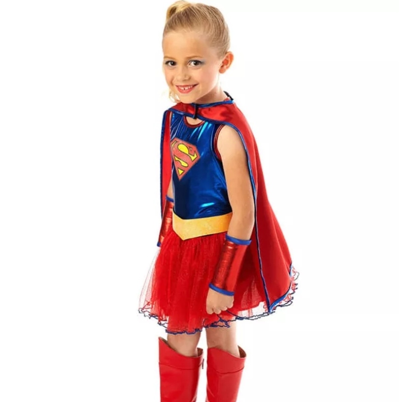 بيع Hot Justice League Child \\'s supergirl tutu dress alsy halloween for girls