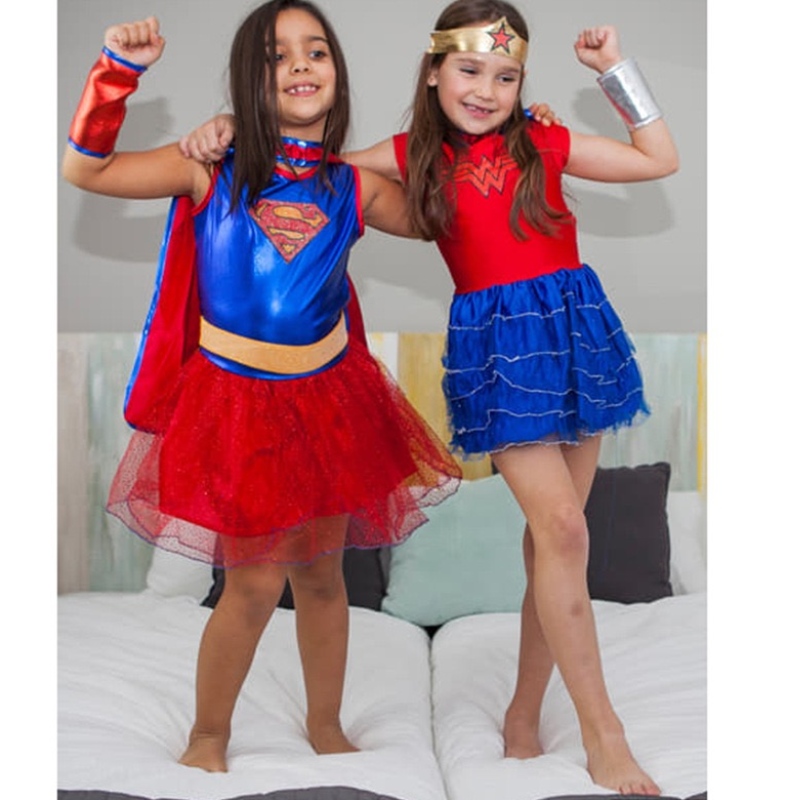 بيع Hot Justice League Child \\'s supergirl tutu dress alsy halloween for girls