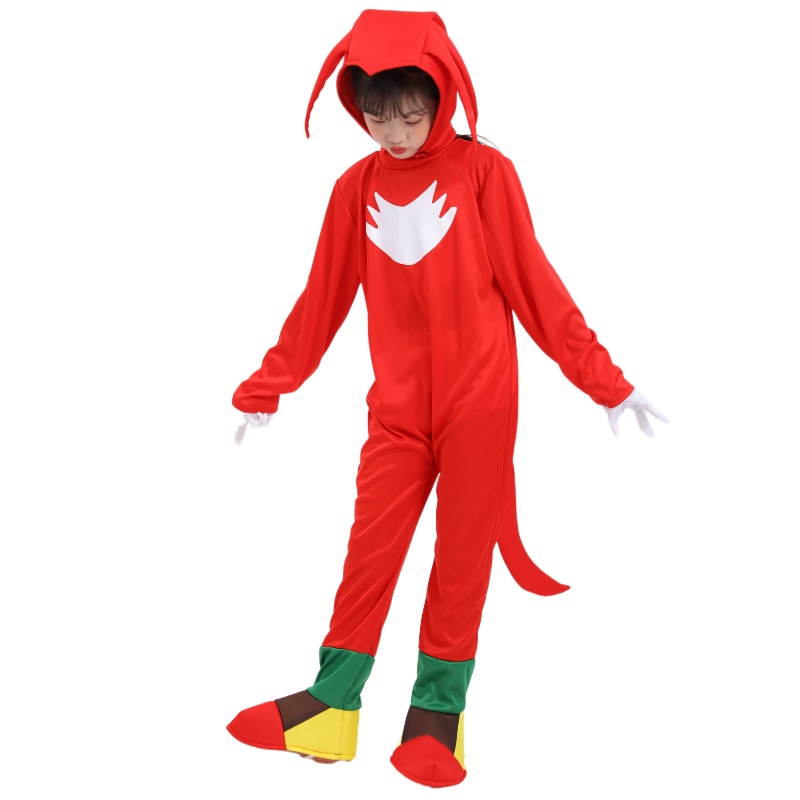 زي Cosplay Red Sonic للأطفال