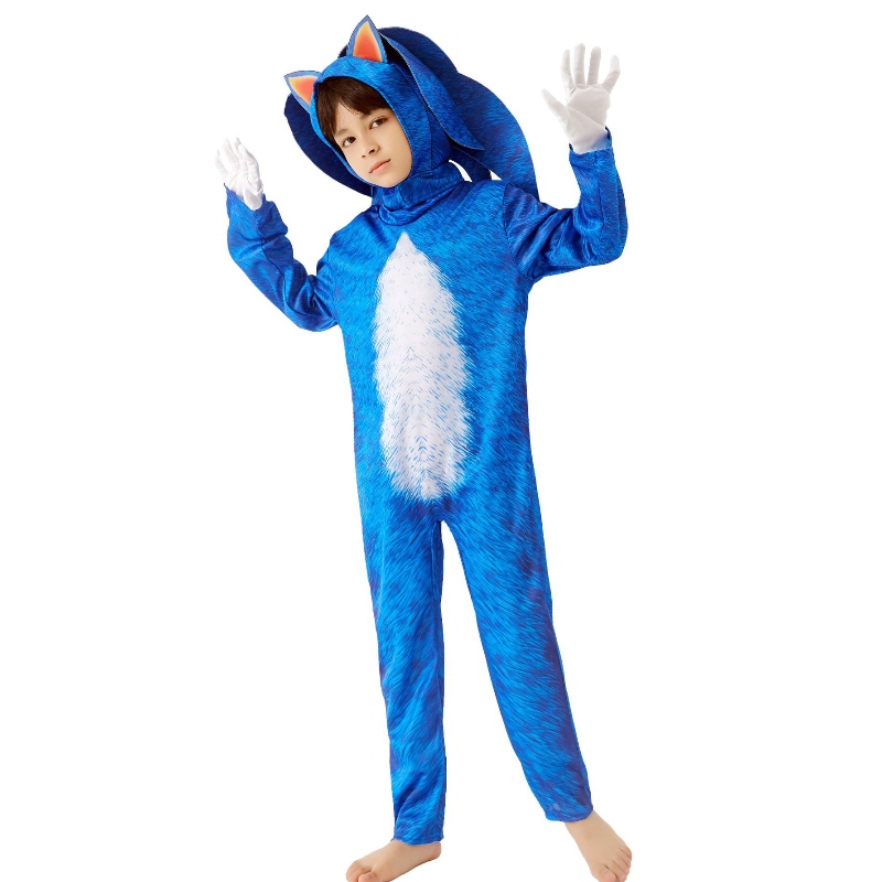 New Style Boys Belesuits with Assessories Party Cosplay Complay Kids Sonic Halloween Comples