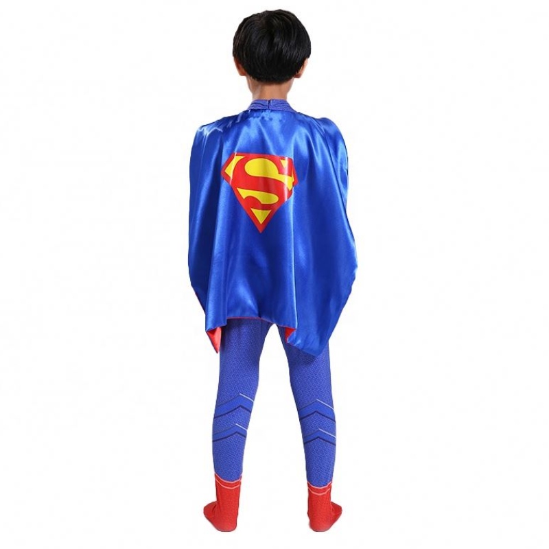 Marvel DC Superhero TV&movie Blue&red Comic Figures Fancy Cosplay Bodysuit Phemsuit Anime Super Man Comple مع عباءة