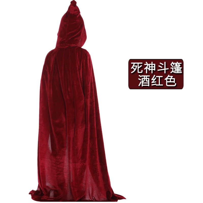 البيع بالجملة الساخنة بيع غطاء محرك السيارة Long Velvet Vampire Halloween Cape للرجال والنساء