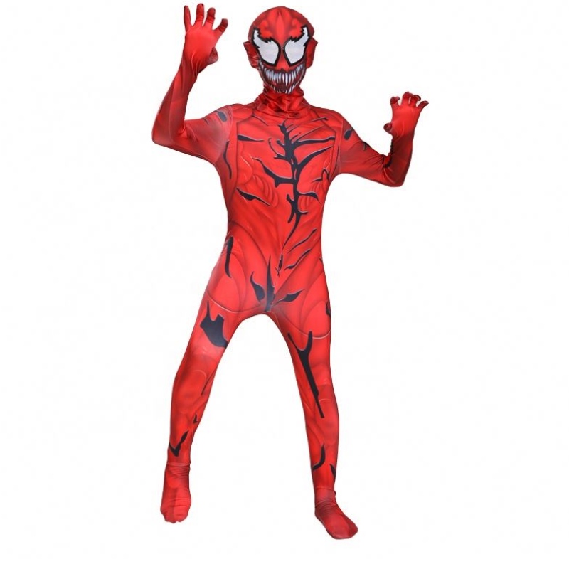 فيلم Marvel Red Marvel Bodysuit Adults Boys Superio Superioe الضيق هالوين العقرب السم Spiderman Cosplay Costume