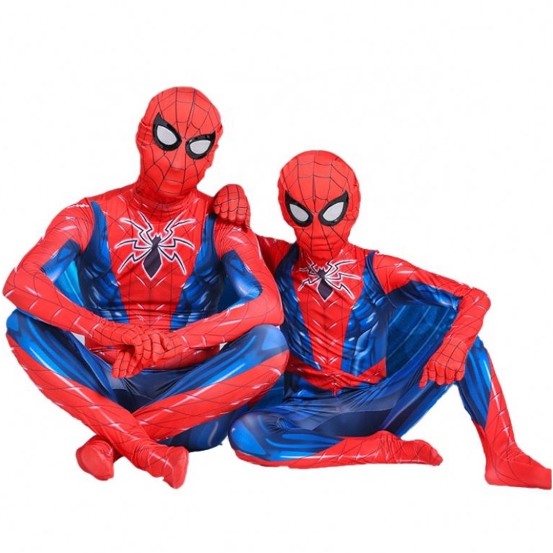 3D Print Polyester لباس ضيق للأطفال Cosplay Cosplay Cosplay Spiderman مع قناع