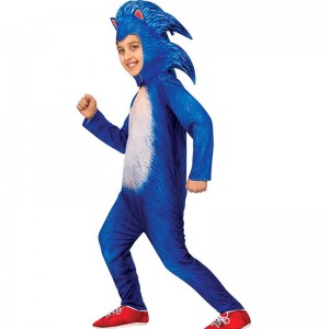 لعبة عيد الهالوين لحفلات Cosplay الأطفال الأزرق سونيك بذلة الرسوم المتحركة Sonic