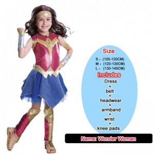 Baige Girls Wonder Woman Costume Halloween مجموعة الأميرة Party Party Dress Ladybug Kids