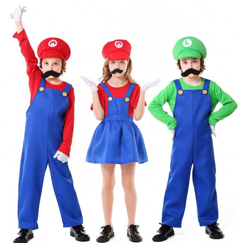 Hot Haloween Cosplay Louis Game Stage Comples Plumber Sails Child Super Mario Bros Comples