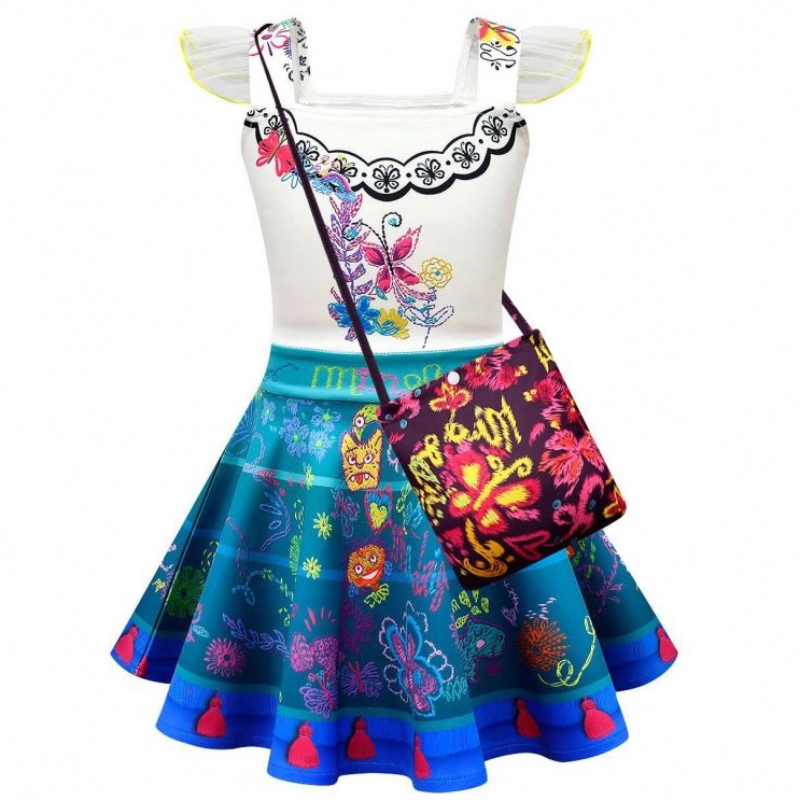 الفتيات Encanto Mirabel Cosplay Costume Kids Carnival Birthday Princess Dress Kids Encanto Dresses