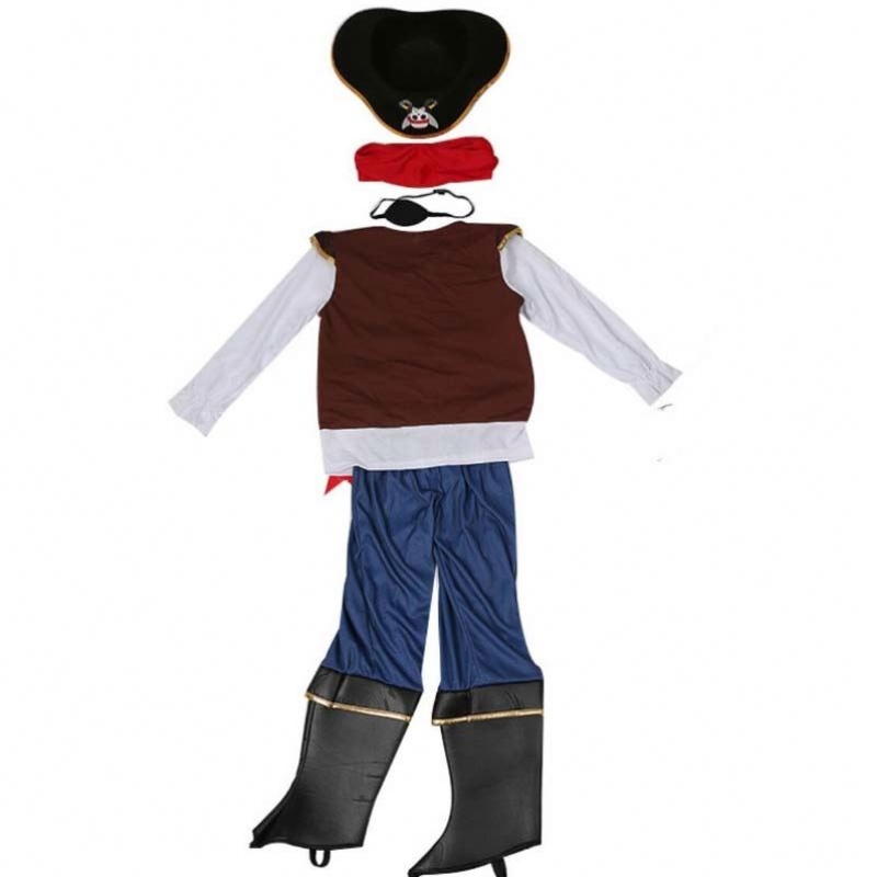 Deluxe Halloween Cosplay Set Kids Boys Pirate Costume for Kids with Hat DGHC-080