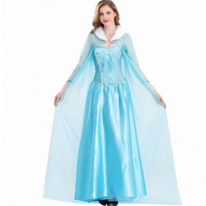 2022 ملابس البالغات البالغة نساء تتنكر زي ملكة الثلج إلسا للبالغين HCGD-056