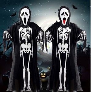 احتفال الحفلات تنكرات Cosplay Halloween Costume Ghost Cloths People Hegleton Complements Skull Cloths