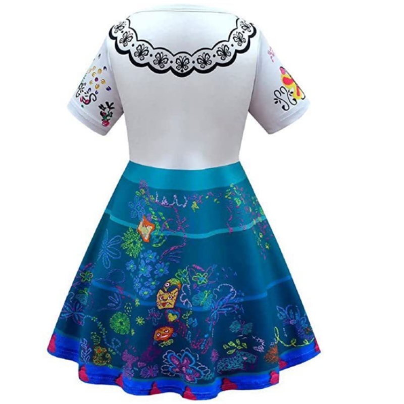 عالي الجودة 2022 تلفزيون جديد&movie Encanto Mirabel Madrigal Cosplay Costume Girl Dress Encanto Party Supplies