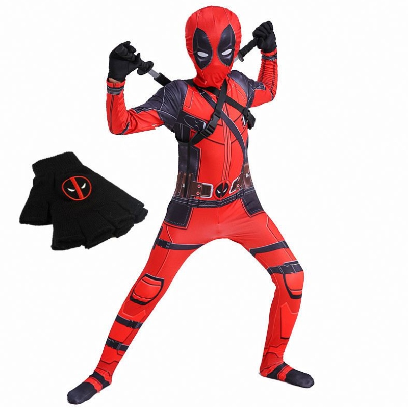 4-12Y BOY DEADPOO COSTUME COSPLAY COSPLAY Superhero COSTUMES SUB