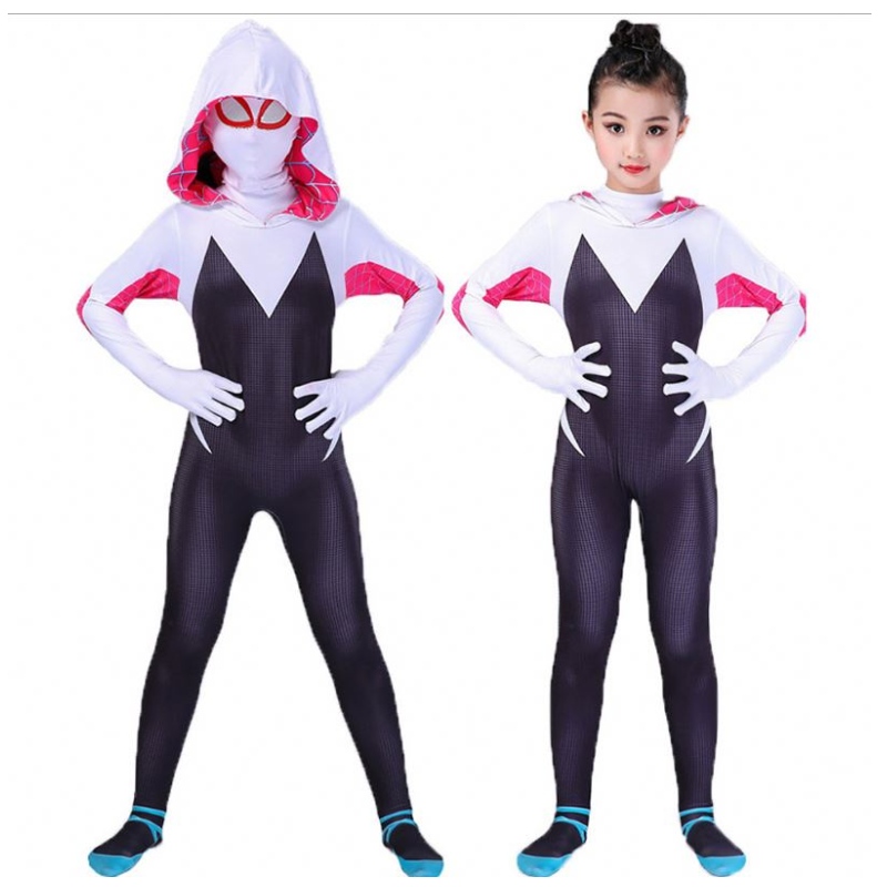 3D Kids Women Spider Gwen Costume Gwendolyn Maxine Stacy Zentai Suit Spidergirl Cosplay Cosplay Awaloween For Girls