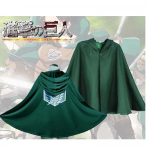 زي Cosplay Assume الياباني هوديي Cosplay Costume Green Cape Mens Attack Attack on Ti-Tan