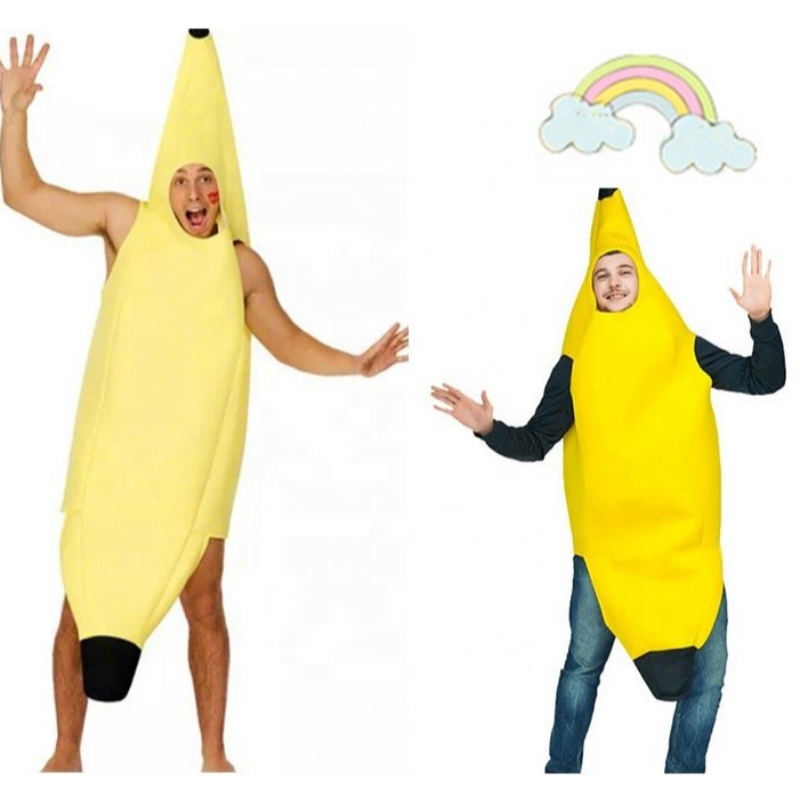 Cosplay Creations جذابة زي الموز الكبار Deluxe مجموعة لباس هالوين الحفلات وزيار الأدوار للجنسين الموز