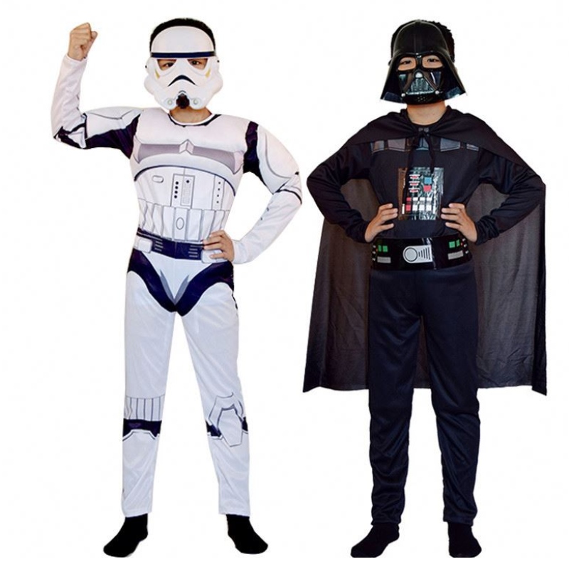 Trooper Skywalker Cosplay Costume Kids Boys Halloween Carnival Party Cloths Cape Mask