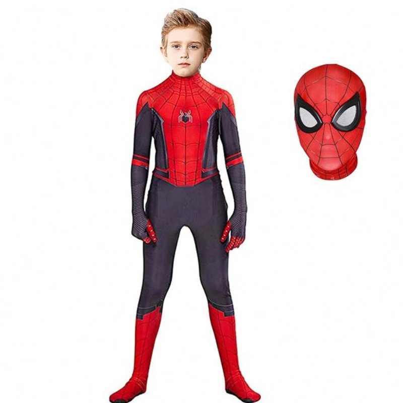 بدلة الأزياء Spiderman for Kids Spandex Zentai Halloween Cosplay Jumpsuit 3D style