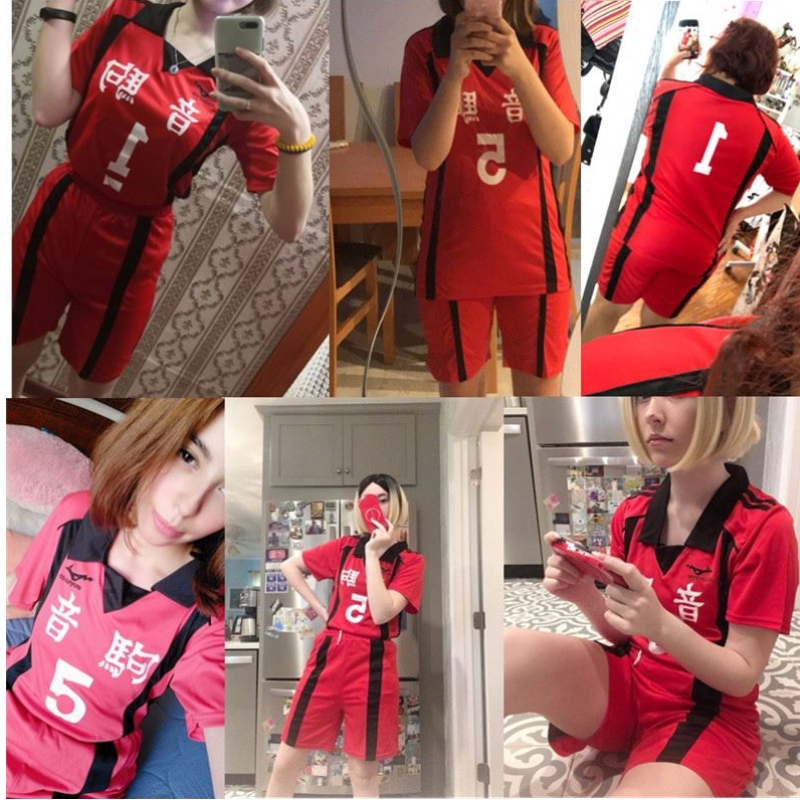 مدرسة Haikyuu Nekoma الثانوية#5 1 Kenma Kozume Kurooo Tetsuro Cosplay Haikiyu Volley Ball Team Jersey Sportswear