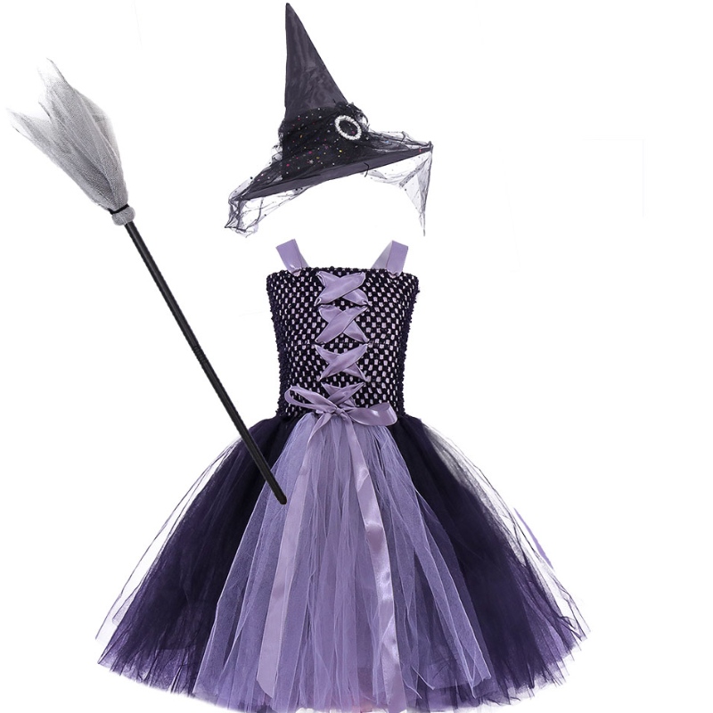 Amazon Hot Seller Novelties Child \\'s Classic Witch Costume Dress and Hat X-XXL