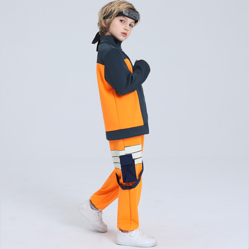 على استعداد لأسهم Shipin Fast Dispatch Kid Boys Halloween Anime Uzumaki Cosplay Costume Zipper Up stupy pants مجموعة كاملة الزي