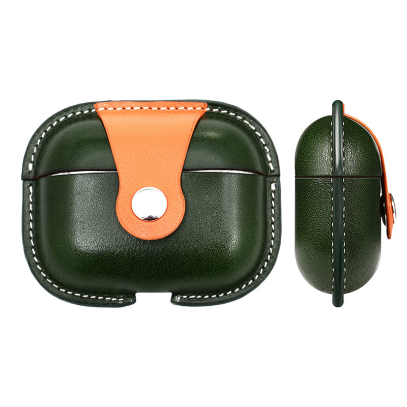 حالة واقية جديدة من Apple Airpods Pro2 ، علبة حماية متكاملة للعجل الأخضر العسكري ، حالة جلدية مقاومة للسماعات المصنوعة من بلوتوث.