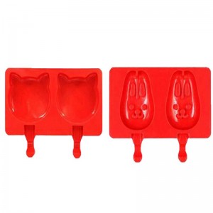 آيس كريم قوالب المطبخ أدوات ديي فود فود الصف السيليكون الأطفال حامل صينية الآيس كريم من السهل تنظيف 2Or3 تجويف شكل الكرتون