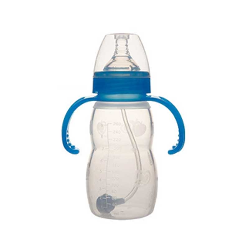 عالي الجودة BPA خالية من سيليكون زجاجة عريض مع مقبض طفل مضاد لضادة السقوط منتجات الأطفال المحمولة BPA مجانا
