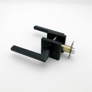 S7503 Privacy Door Lever لغرفة النوم وحمام أبواب غير لامع أسود