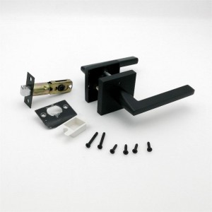 S7503 Privacy Door Lever لغرفة النوم وحمام أبواب غير لامع أسود