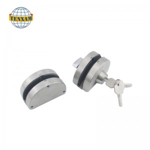 الزجاج التجاري بدون إطار إلى الزجاج مزدوج الأرجوحة الانزلاق مع مفاتيح قفل الباب الزجاجي الفولاذ المقاوم للصدأ