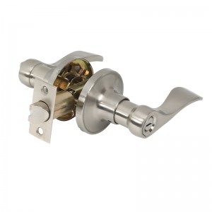 7306 خصوصية الباب أذرع الساتان النيكل ، كلاسيكي على نمط الباب الداخلي مقبض بدون مفتاح لحمام غرفة النوم