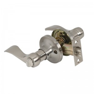 7306 خصوصية الباب أذرع الساتان النيكل ، كلاسيكي على نمط الباب الداخلي مقبض بدون مفتاح لحمام غرفة النوم