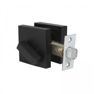 3601 Modern Square Single Single Cylinder Deadbolt Lock للباب الأمامي الثقيل - الأسود غير اللامع