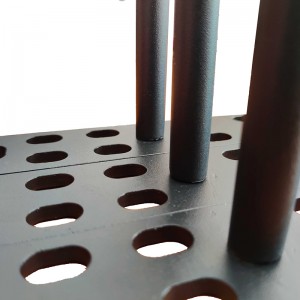 قوس عائم من الفولاذ ذو الجودة العائمة للمسحوق الأسود مع قضيب دعم قابل للإزالة