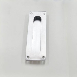 7.09 بوصة تسحب إصبع البصات لباب باب جيب ، مقبض باب الحظيرة المنزلق ، الفولاذ المقاوم للصدأ مستطيل ، يسحب الأجهزة