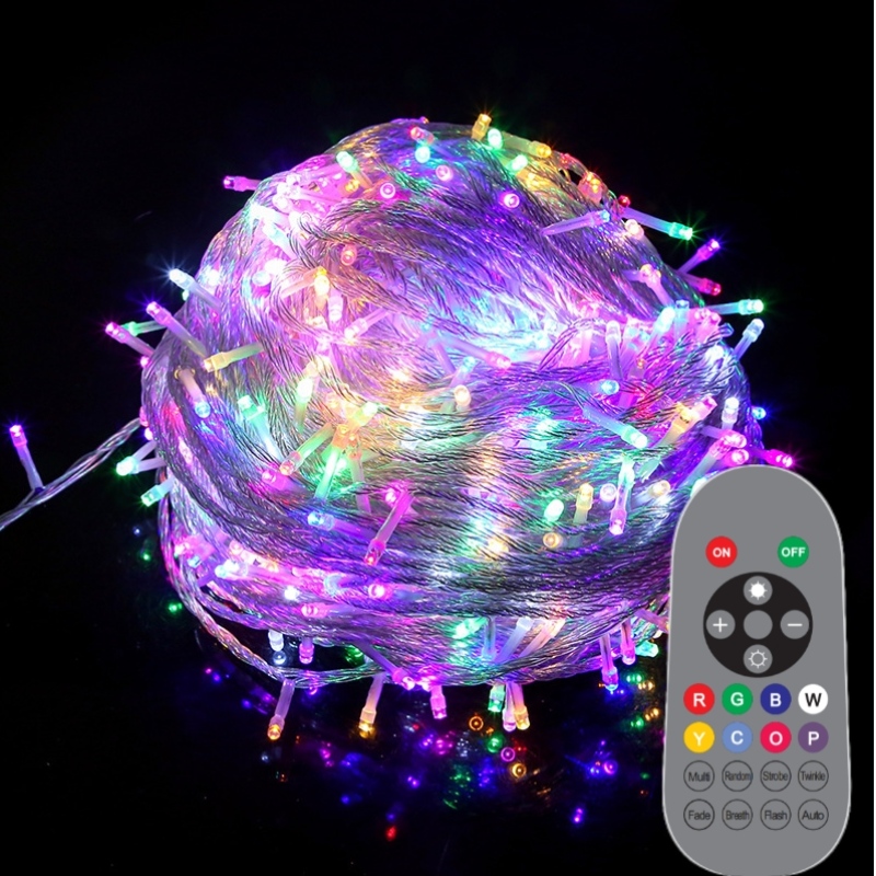 العطلات في الهواء الطلق إضاءة إضاءة عيد الميلاد أضواء الزفاف ديكورات حفل زفاف LED RGB Fairy String Light