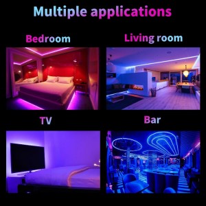 12V التحكم الذكي في داخلي الديكور المضاد للماء SMD 5050 LED RGB أضواء الشريط