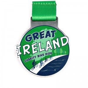 الجوائز المخصصة والميداليات الرياضية الذهب العسكرية ميداليات الدراجات الشريط المعدني كرة القدم 3D الميدالية المتشابكة