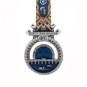 ميدالية معدنية مخصصة عالية الجودة مخصصة لميداليات المينا الناعمة لماراثون سبورت