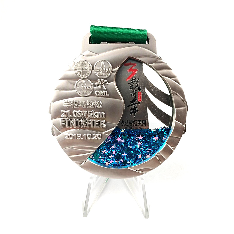 ميدالية معدنية مخصصة لتصنيع ميداليات زجاجية للديمال