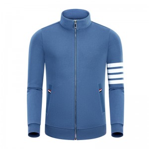 الربيع والخريف الجديد أربعة شريط القطن الأزياء عارضة طيور من طوق الرجال والنساء \\\\ stipper معطف الأكمام الطويلة الأكمام